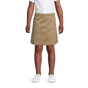 2 ✌🏼Girls Lands End, khaki uniform skirt with side zipper and built in shorts.